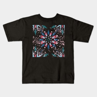 Paint splatter snow flake Kids T-Shirt